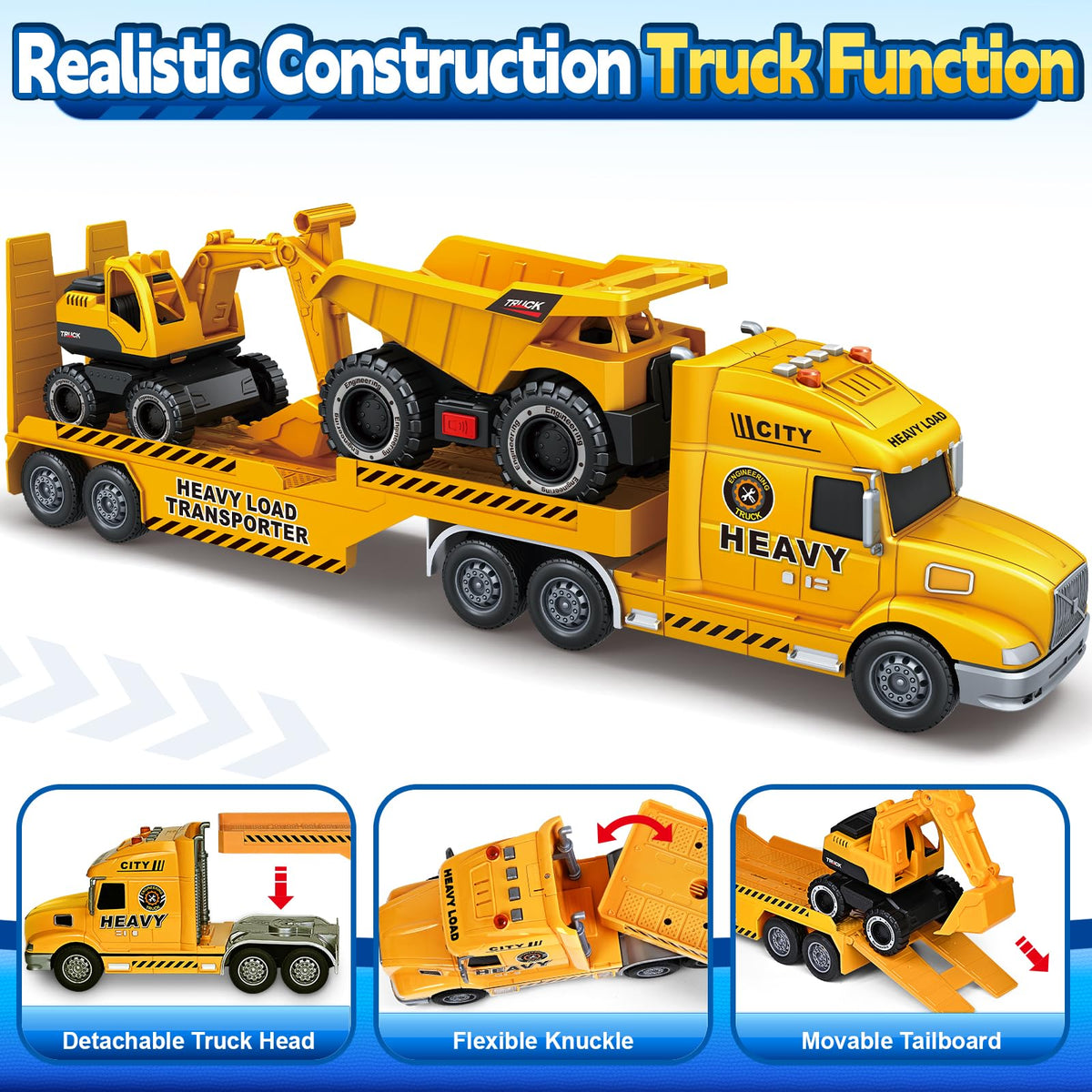 Bstoyder toddler excavator ready for pretend-site exploration.