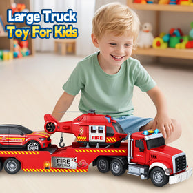 Bstoyder trailer head tilt enhances realistic transport play.