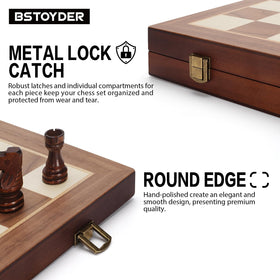Bstoyder travel chess set in carry case for portability