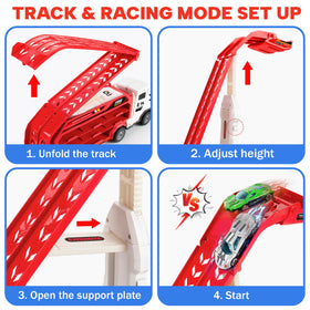 Two green racing lanes for multiplayer play on the Bstoyder track