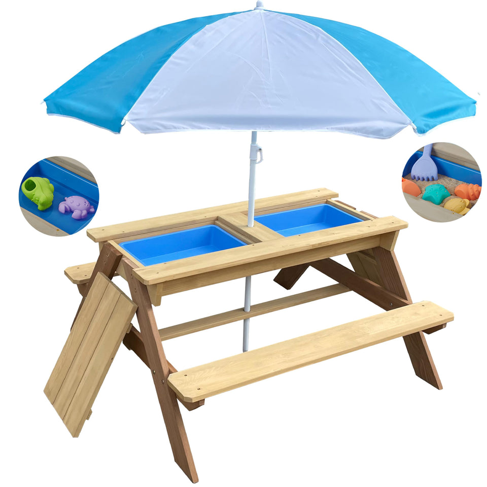 BTEXPERT Kids 3-in-1 table top for outdoor play and easy cleanup