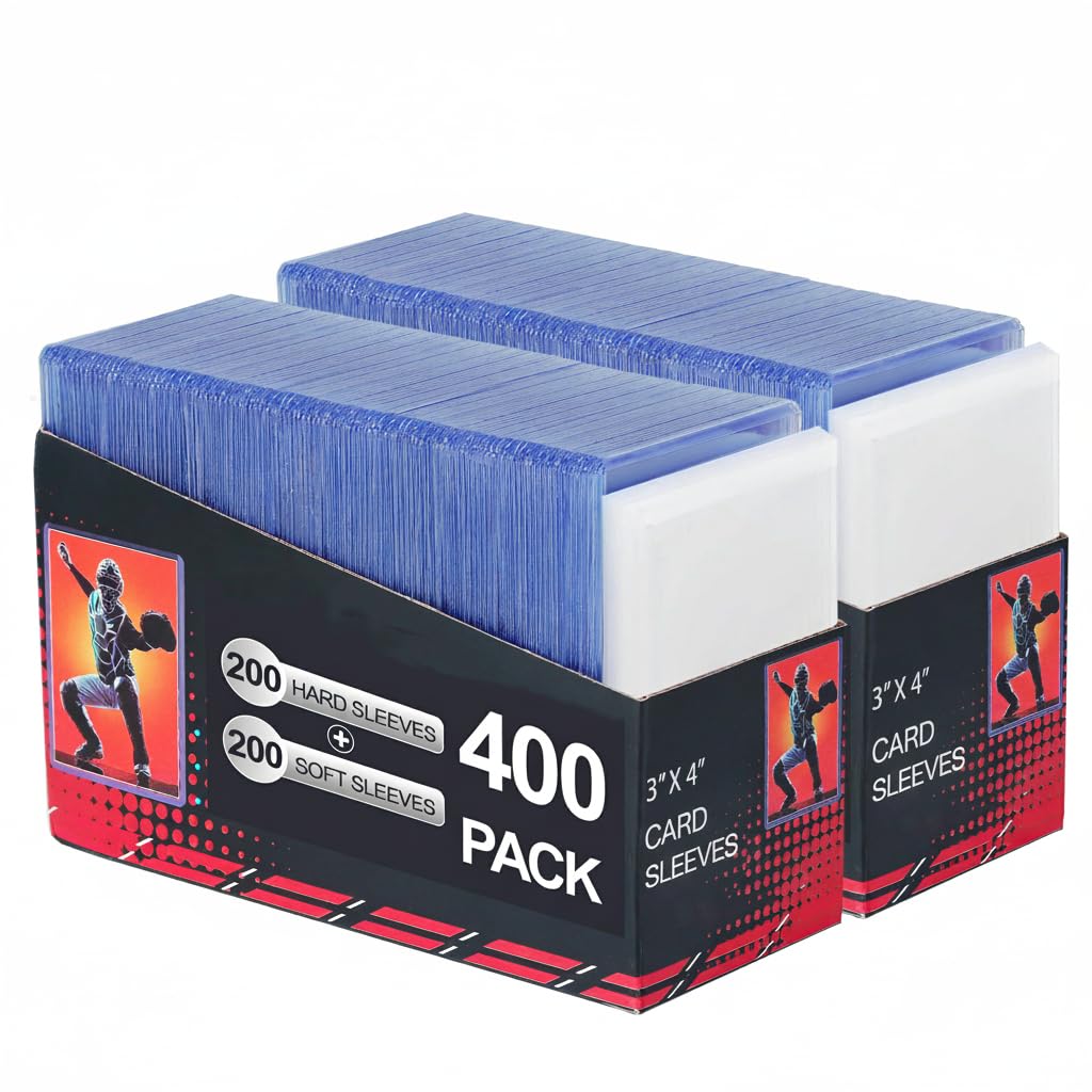 Btlwpy 400-card-sleeves blue set protects cards from scratches