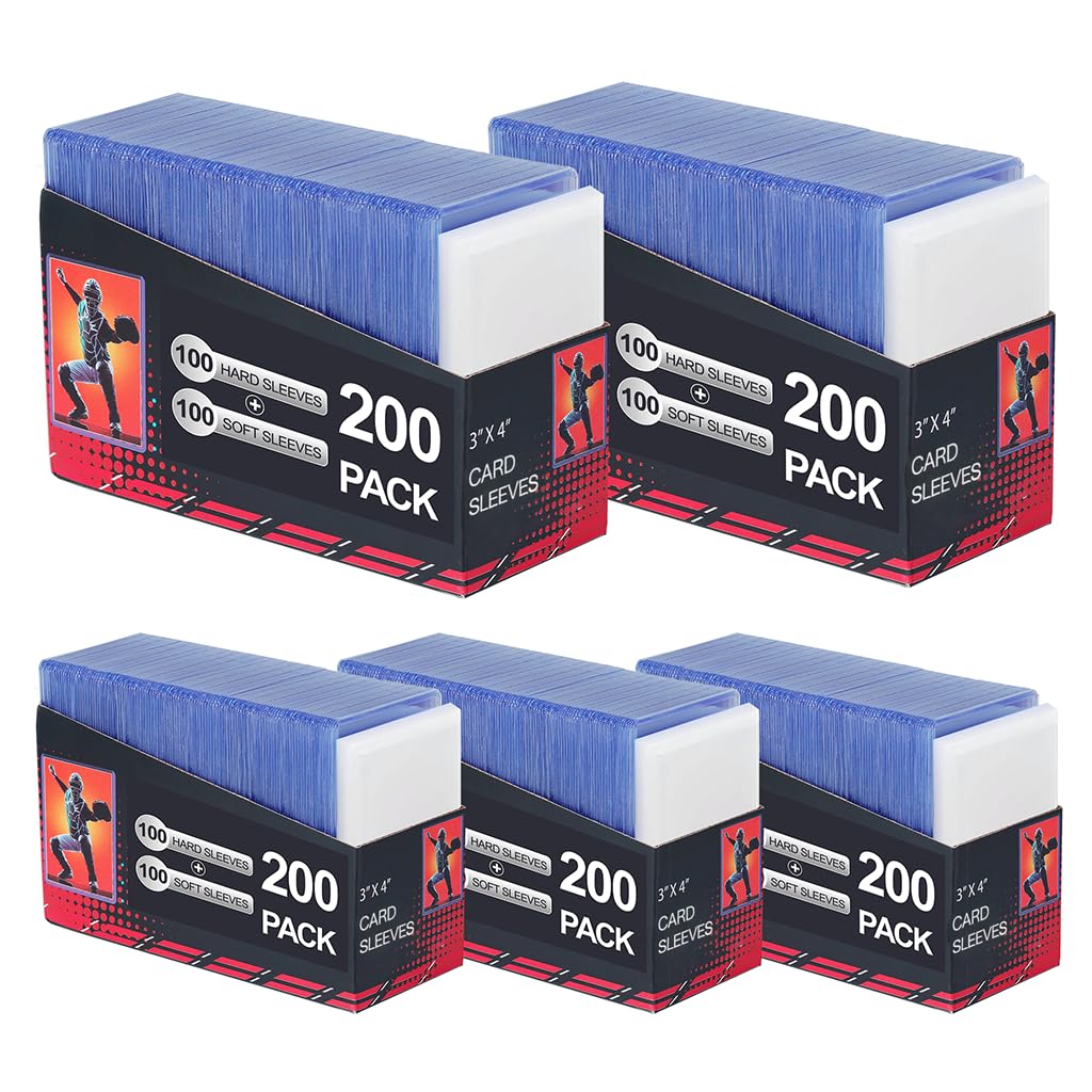 Btlwpy blue 1000 card sleeves case protects standard cards while displaying them neatly.