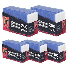 Btlwpy blue 1000 card sleeves case protects standard cards while displaying them neatly.