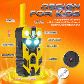 BTMBORY Hornet Transform Walkie Talkie durable ABS construction withstands drops