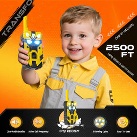 BTMBORY Hornet Transform Walkie Talkie kid-friendly controls in action