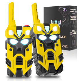 BTMBORY Hornet Transform Walkie Talkie robot front view with eye lights for immersive play