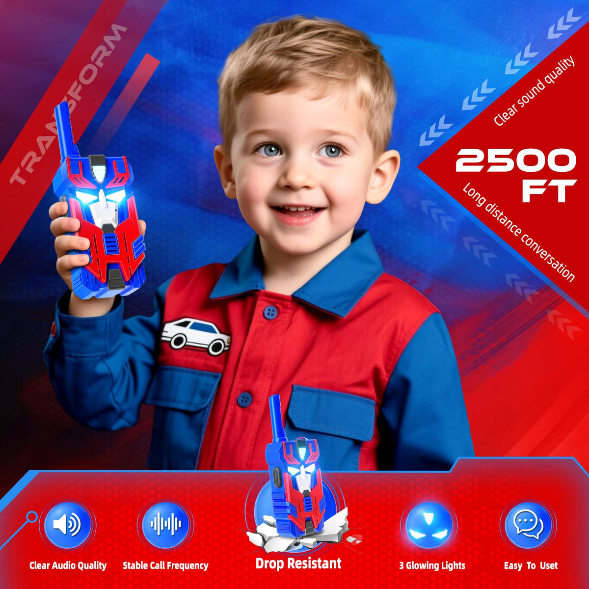 BTMBORY durable ABS kids walkie talkies built to withstand drops