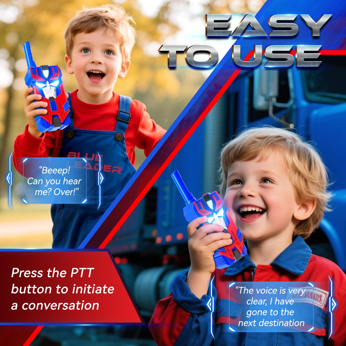 BTMBORY long-range walkie talkies up to 2500 ft for outdoor exploration