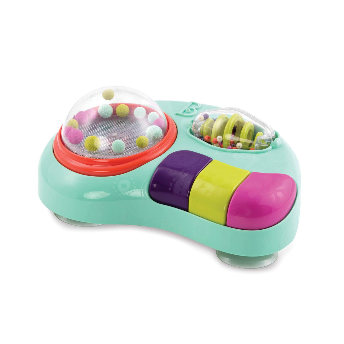 B. toys Whirly Pop ball popper for cause-and-effect play with lights