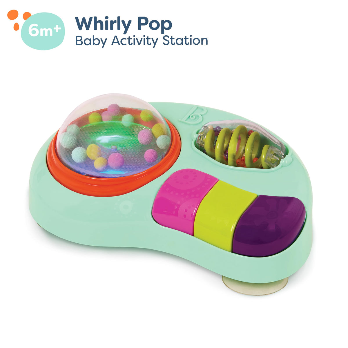 B. toys Whirly Pop suction cups keeping playtime stable