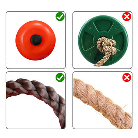 BUBBLEBAY soft grip treads close-up on climbing rope