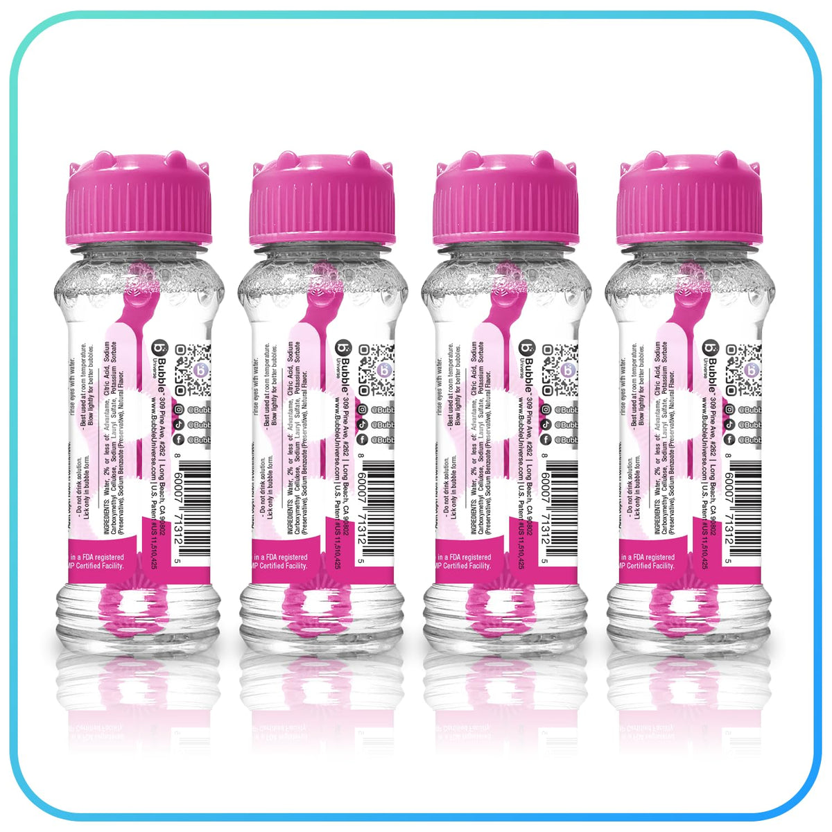 BubbleLick cotton candy bubbles wand for easy bubble creation