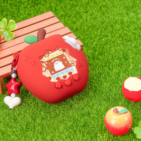 Bubblelogus green 3D apple case provides precise fit for Tamagotchi Paradise.