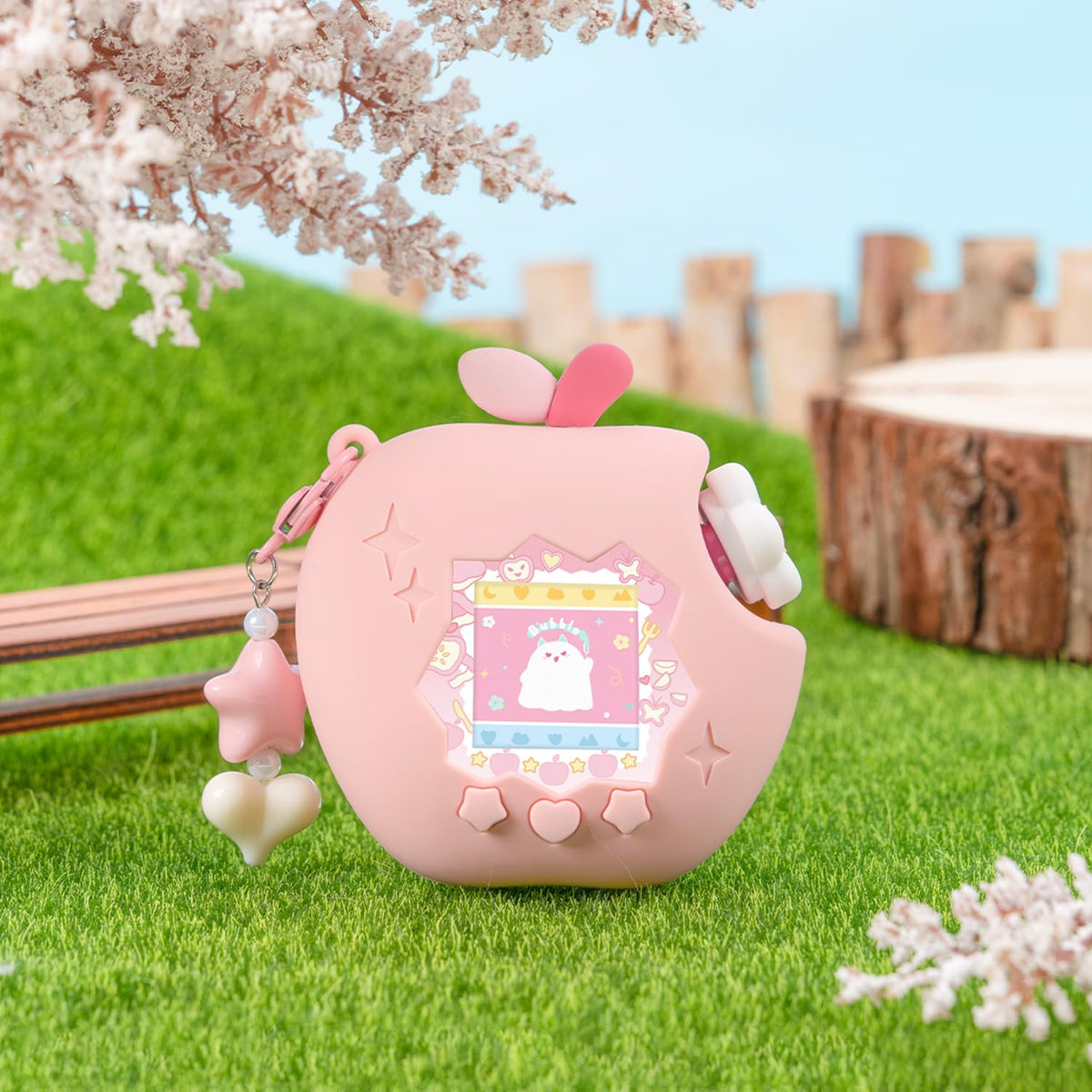 Bubblelogus 360° shockproof silicone guard shields Tamagotchi Paradise from drops.