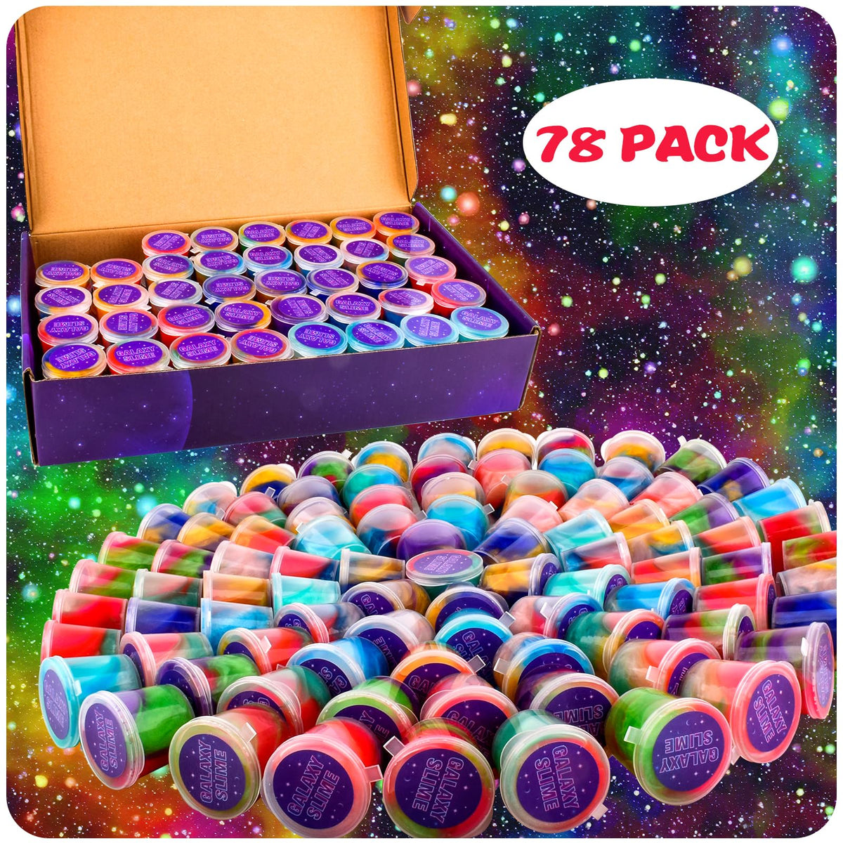Bucaikein galaxy slime enables multi-child play and collaborative activities.