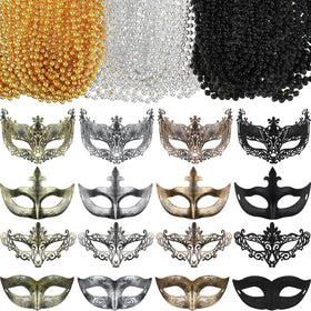 Bucherry 88 masquerade masks pack with vintage style for themed parties