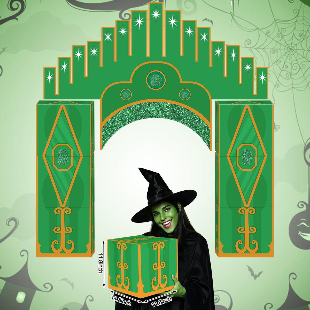 Bucherry castle arch topper assembly for a grand wizard party entry.
