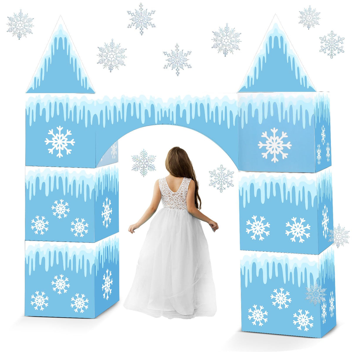 Bucherry Wonderland snowflake boxes six pack for festive backdrop.