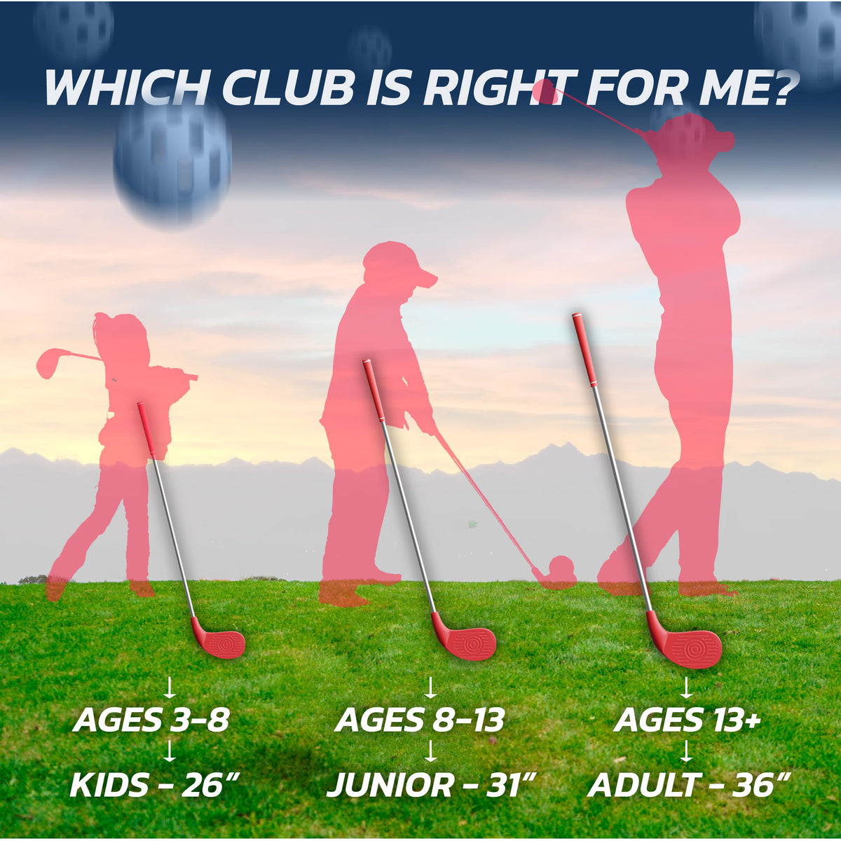 BucketGolf Club used on grass to create home golf games.