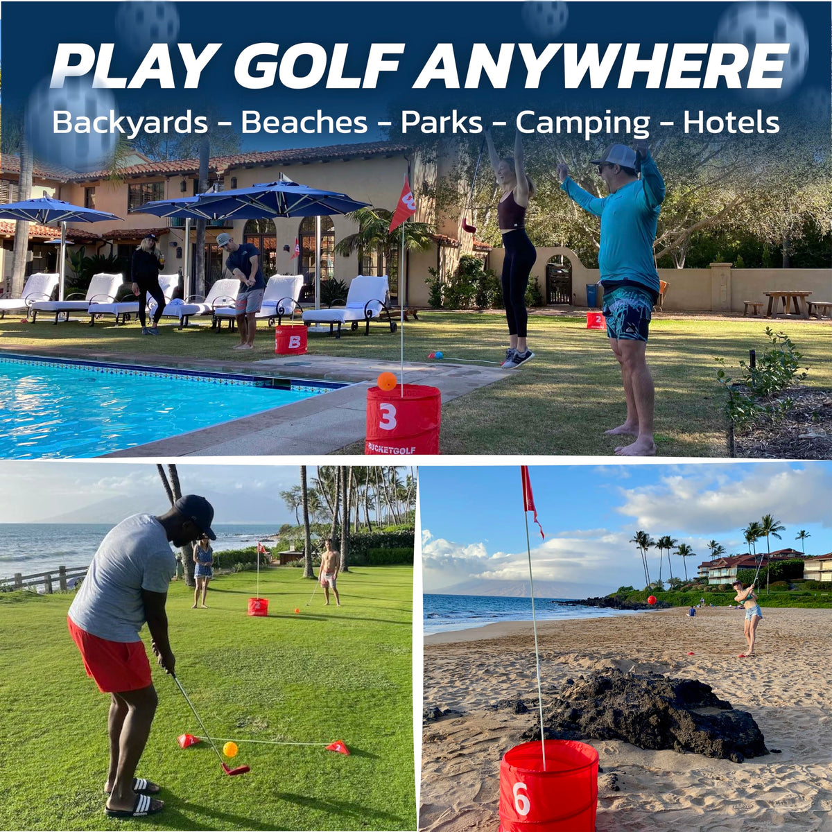 bucketgolf original game with a new custom course design in under five minutes.