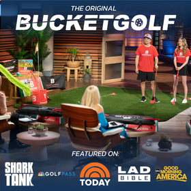 bucketgolf outdoor golf game on yard highlights easy setup and family-friendly entertainment.