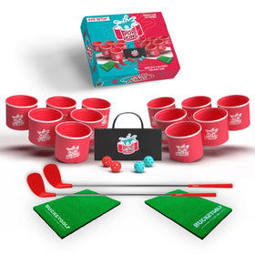BucketGOLF PopPong 12 buckets arranged for quick setup and family fun.