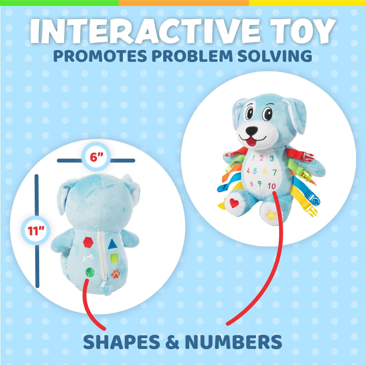 Buckle Toys Barkley Dog winter themed plush for cozy play