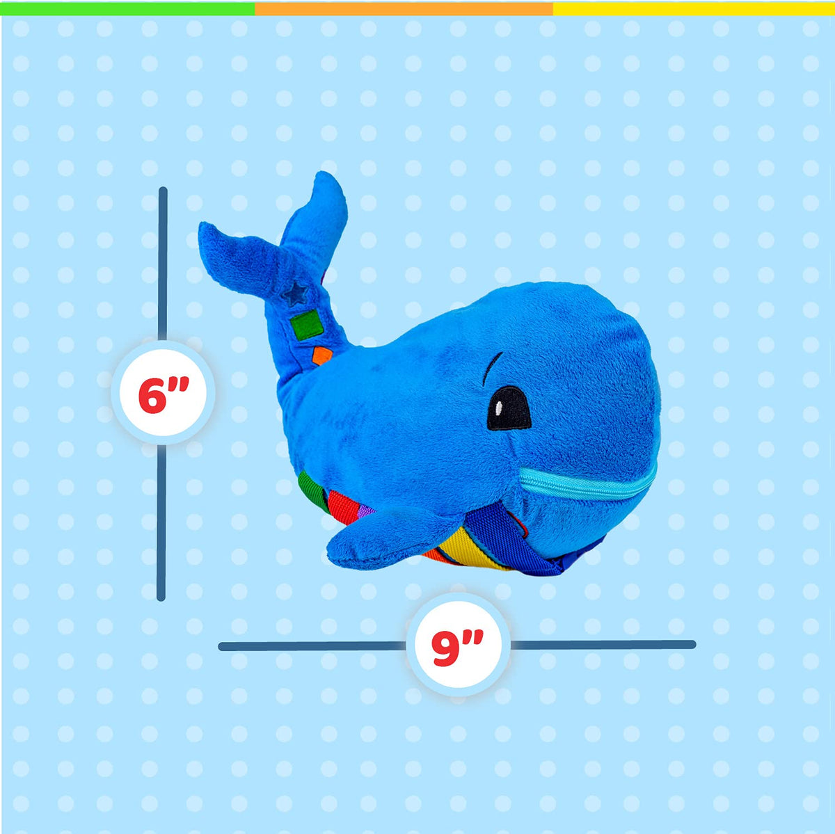Buckle Toys Blu Whale color recognition play for toddlers.