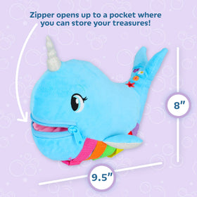 Imaginative ocean adventures emerge as children create stories with the narwhal.