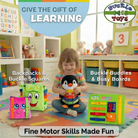 Becky Ladybug from Buckle Toys is an authentic sensory learning toy.