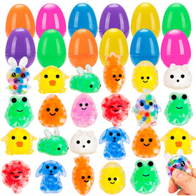 Budbof Easter egg fillers with stress balls for festive baskets and egg hunts.