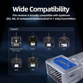 Buddy RC DSMX 6-Ch receiver compact design enables easy installs in tight airframes