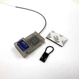 Buddy RC DSMX 6-Ch receiver packaging includes components and quick guide