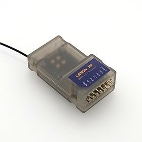 Buddy RC Spektrum DSMX 6-Ch receiver close-up showing compact installation benefits