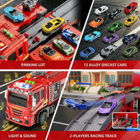 BuddyBight fire truck toy with lights and sounds for interactive play