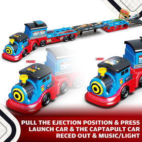 BuddyBight Train Set 54inch foldable track provides large racing space and easy storage.