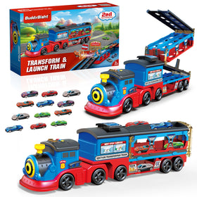 BuddyBight Train Set: locomotive and cars for imaginative play and motor skill development.