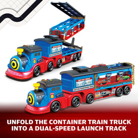 One touch launch design makes control simple for small hands during pretend races.