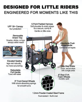 BudGlowey adjustable-push-pull-handles customize fit for parent comfort