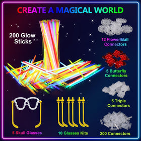 BUDI glow sticks skull glasses for playful nighttime party looks