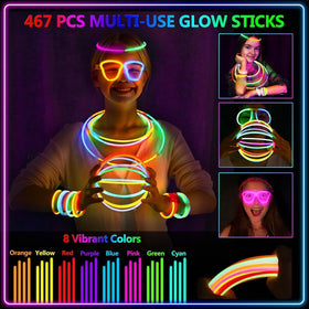 BUDI glow sticks 8inch set used to create bracelets for easy, colorful wear