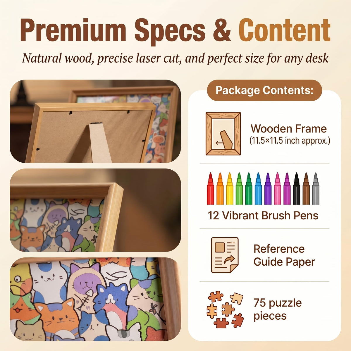 Budifyx cat puzzle frame gift idea for cat lovers and puzzle enthusiasts.