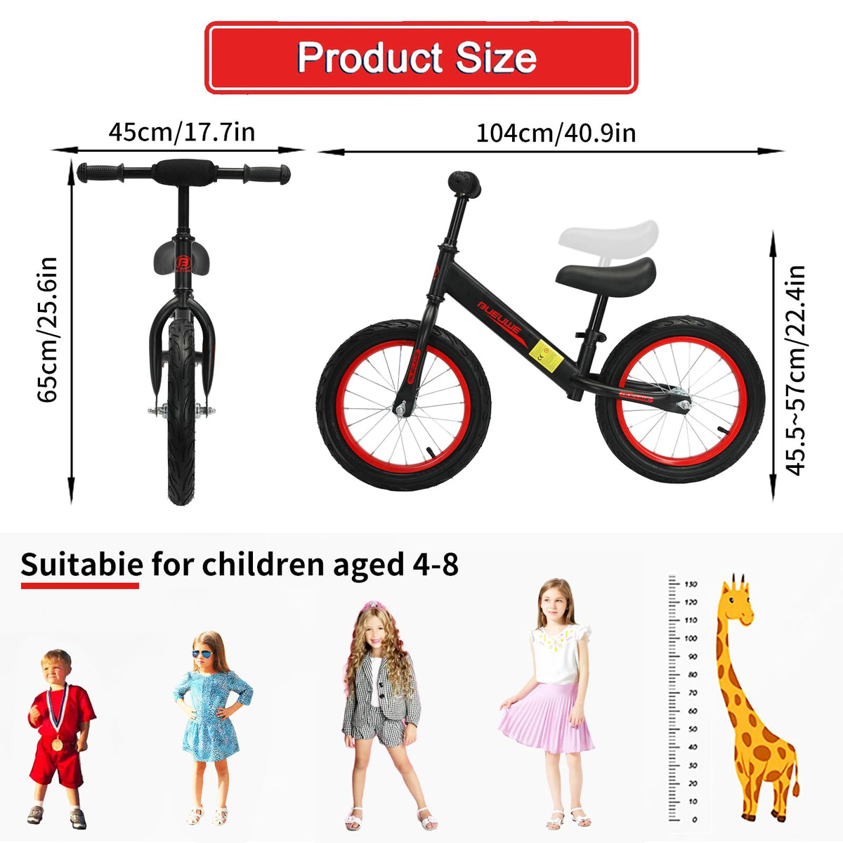 All terrain 16 inch tires on Bueuwe balance bike handle various surfaces