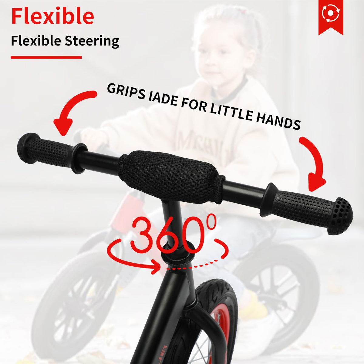 No pedal design of Bueuwe balance bike supports balance training