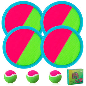 Bufeeaye paddles provide sturdy grip for kids' backyard toss-and-catch play.