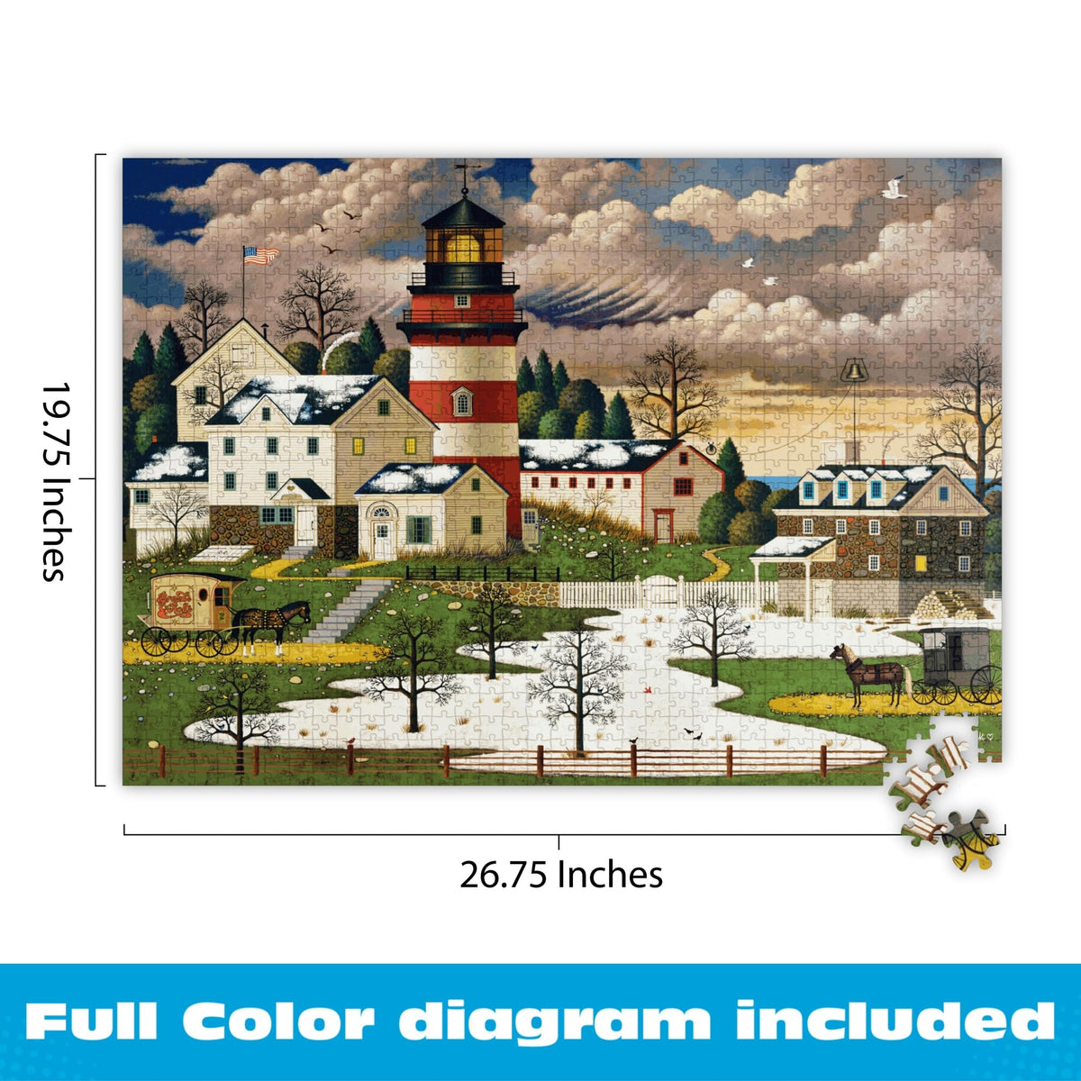 Buffalo Games precision-cut pieces deliver smooth puzzle alignment
