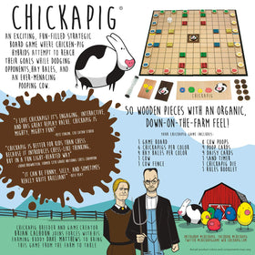 Hay bale obstacles appear on the Chickapig board, adding playful challenge.