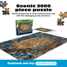 Buffalo Games Dowdle art puzzle, vibrant colors that bring the map to life.