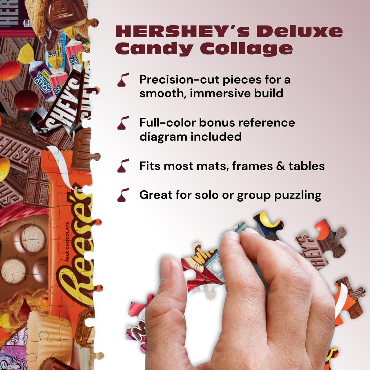 Buffalo Games Hersheys collage finished-size preview demonstrates display potential